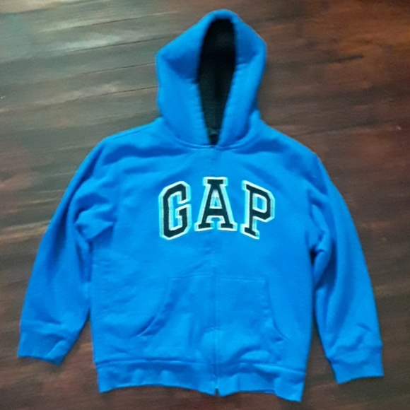 FLASH SALE .NEW Gap Kids blue plush hoodie jacket - Picture 1 of 6